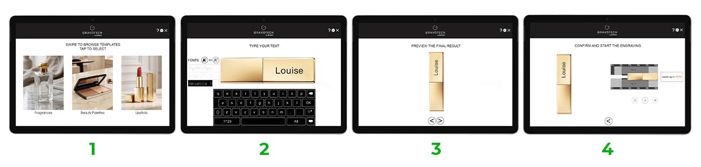 4 steps to use Gravotouch