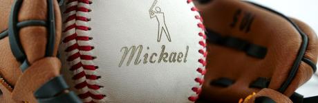 Leather engraving : baseball
