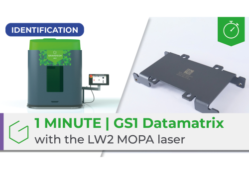 ⏱️ 1 Minute | GS1-standard datamatrix marking with the LW2 MOPA laser marker