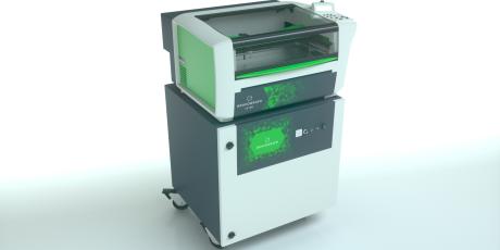 LS100 avec son système d'extraction des fumées
